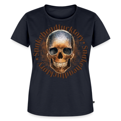 Snake Skull Design – Frauen Premium T-Shirt - Navy