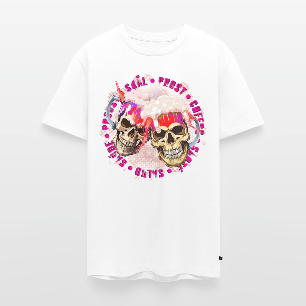 Party Skull Design Pink – Männer Premium T-Shirt - Weiß