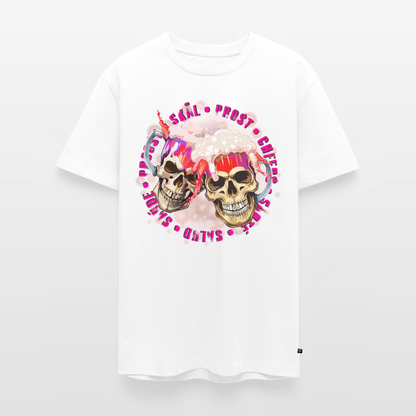 Party Skull Design Pink – Männer Premium T-Shirt - Weiß