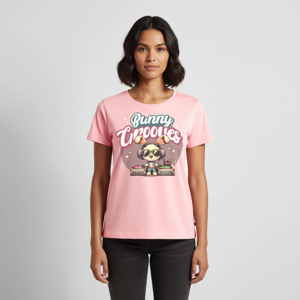 Bunny Grooves Design – Frauen Premium T-Shirt - Rosa