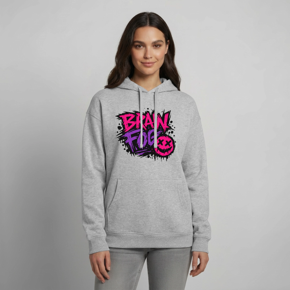 Brain Fog Design – Oversized Unisex Hoodie - Grau meliert