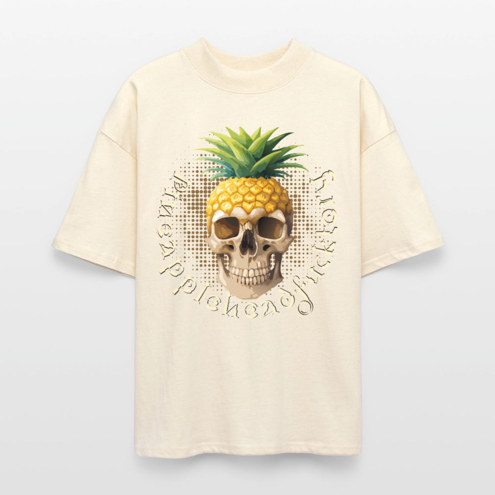 Pineapple Skull Design - Oversized Unisex Bio T-Shirt - Natur