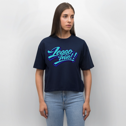 Leggomio Design – Frauen Boxy Bio-T-Shirt - Navy