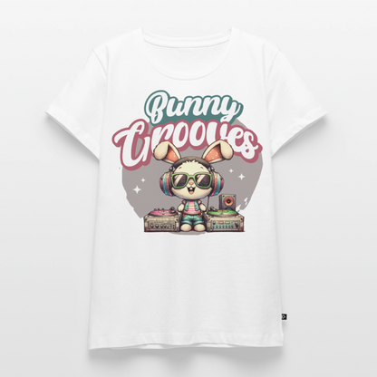 Bunny Grooves Design – Frauen Premium T-Shirt - Weiß