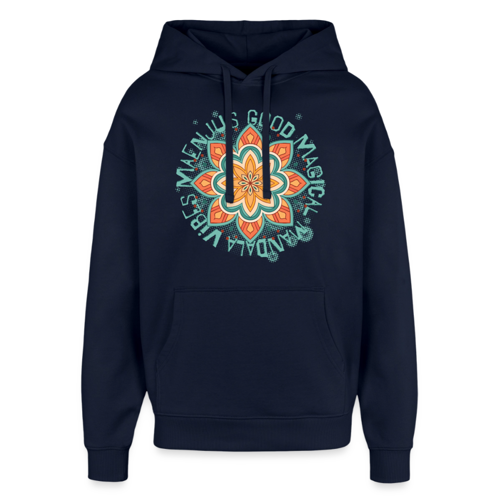 Mandala Türkis Design – Oversized Unisex Hoodie - Navy