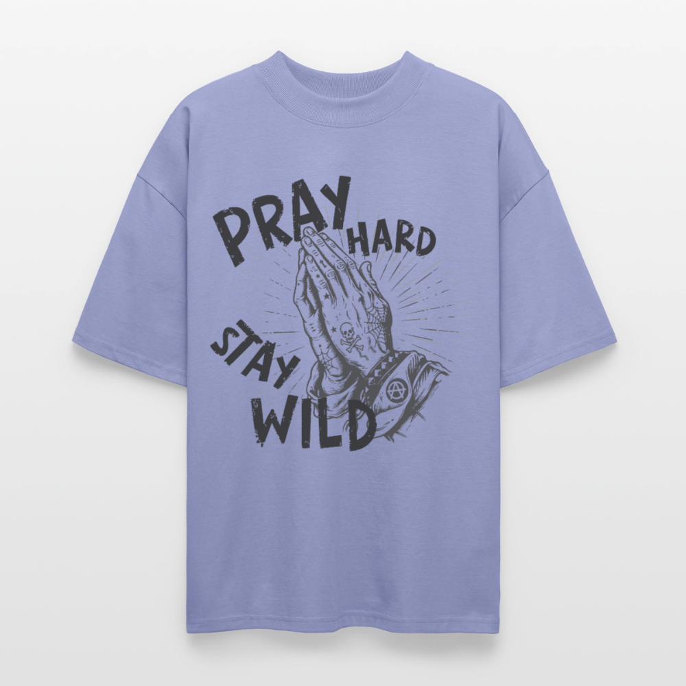 Pray Hard Design – Unisex Bio T-Shirt - Violett