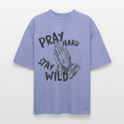 Pray Hard Design – Unisex Bio T-Shirt - Violett