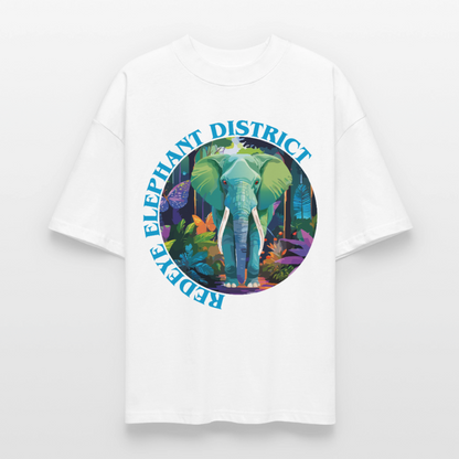Elephant Design – Oversized Unisex Bio T-Shirt - Weiß