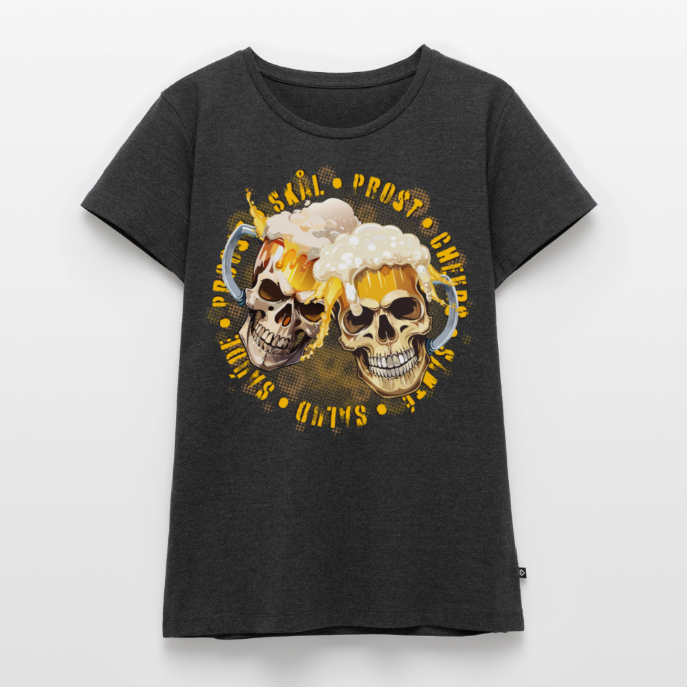 Party Skull Design – Frauen Premium T-Shirt - Anthrazit meliert