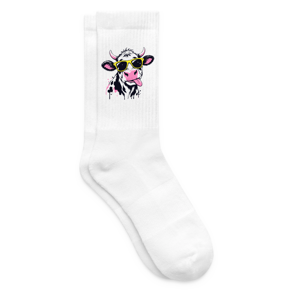Street Cow Design – Tennissocken - Weiß