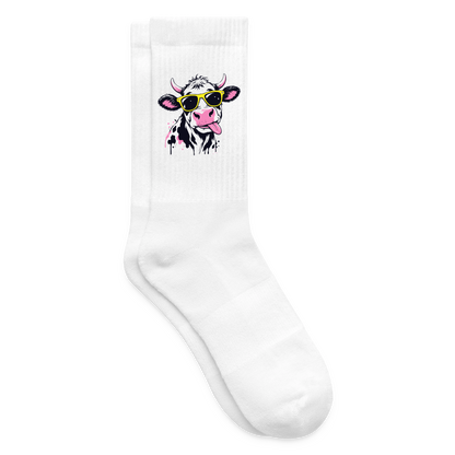 Street Cow Design – Tennissocken - Weiß