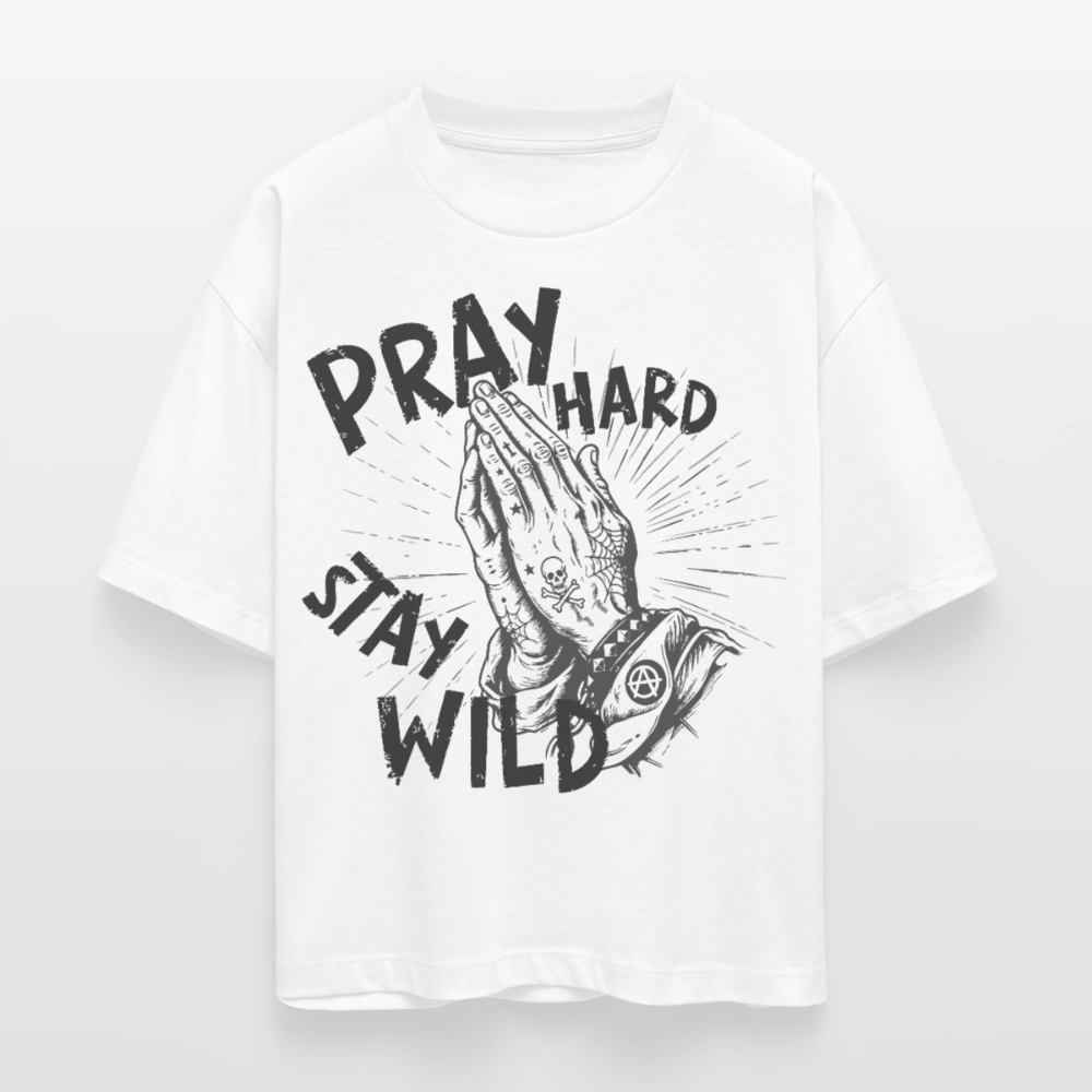 Play Hard Design – Frauen Boxy Bio-T-Shirt - Weiß