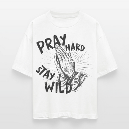 Play Hard Design – Frauen Boxy Bio-T-Shirt - Weiß