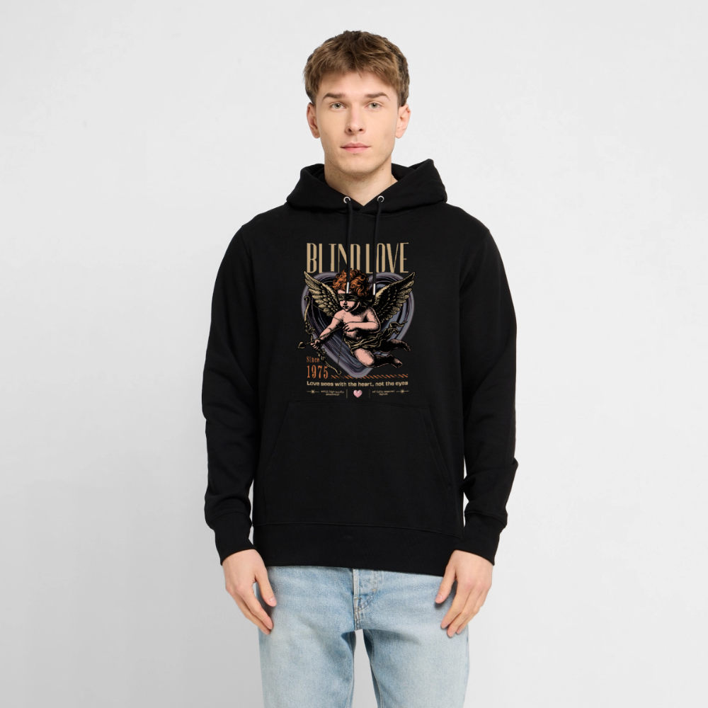 Blind Love Design – Unisex Bio-Hoodie - Schwarz