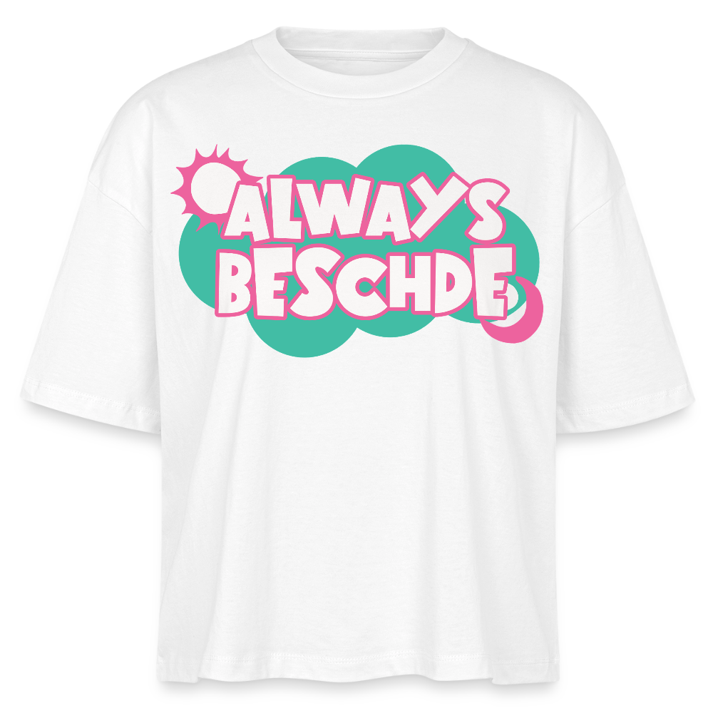Always Beschde Design – Frauen Boxy Bio-T-Shirt - Weiß