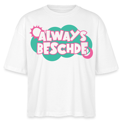 Always Beschde Design – Frauen Boxy Bio-T-Shirt - Weiß