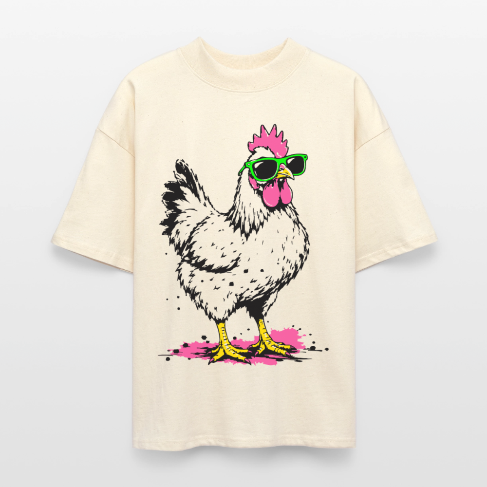 Street Chicken Design – Oversized Unisex Bio T-Shirt - Natur