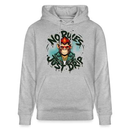 Monkey No Rules Design – Unisex Bio-Hoodie - Grau meliert