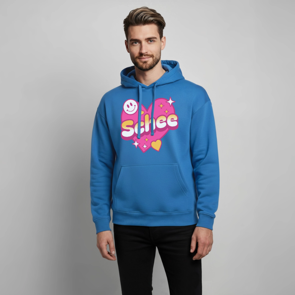 Schnee Design – Oversized Unisex Hoodie - Achtsames Blau