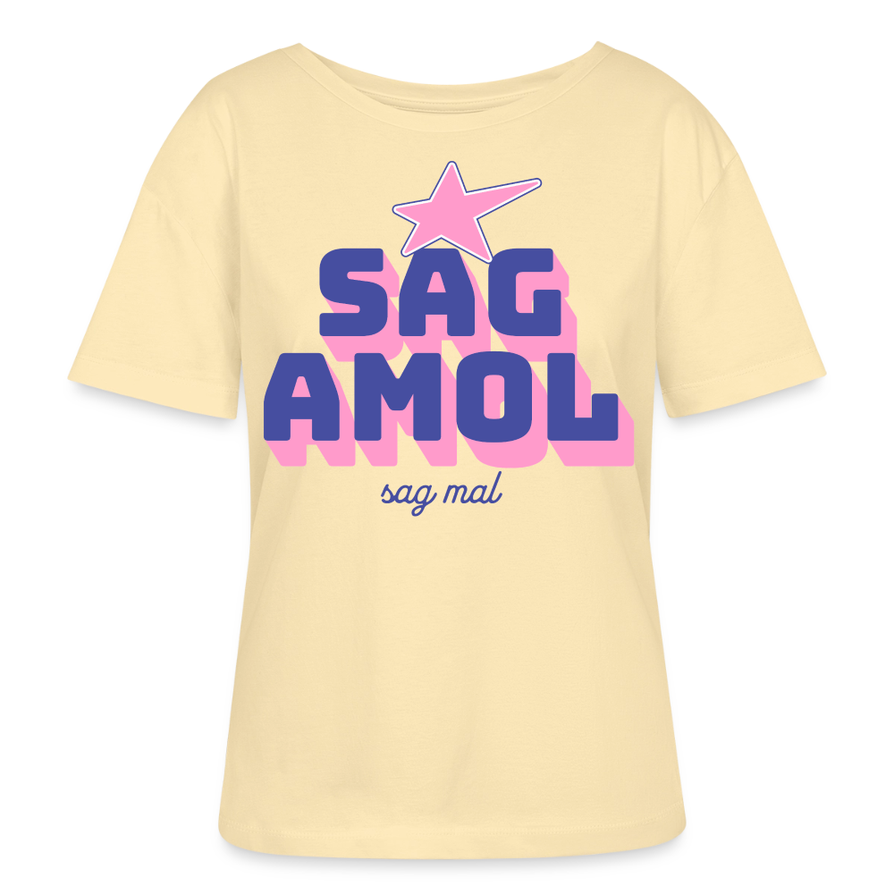 Sagamol Design – Rundhals Frauen Bio-T-Shirt - Creme