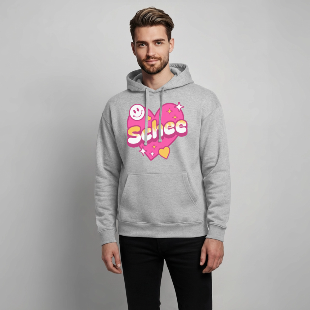 Schnee Design – Oversized Unisex Hoodie - Grau meliert