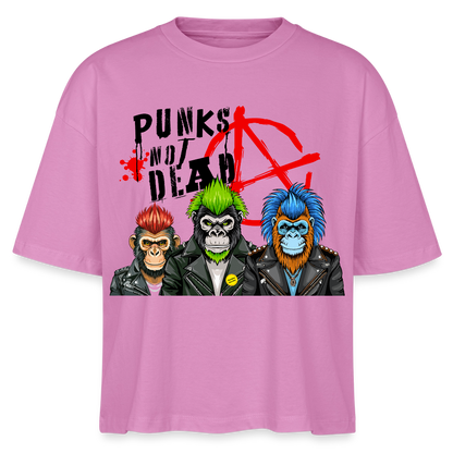 Punks Not Dead Design – Frauen Boxy Bio-T-Shirt - Pink