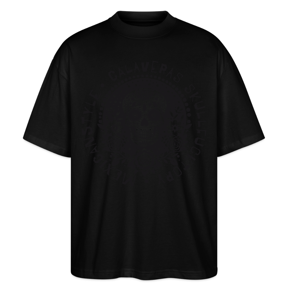 Sugar Skull Black Design - Oversized Unisex Bio T-Shirt - Schwarz
