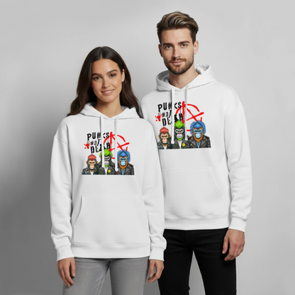 Punks Not Dead Design – Oversized Unisex Hoodie - Weiß