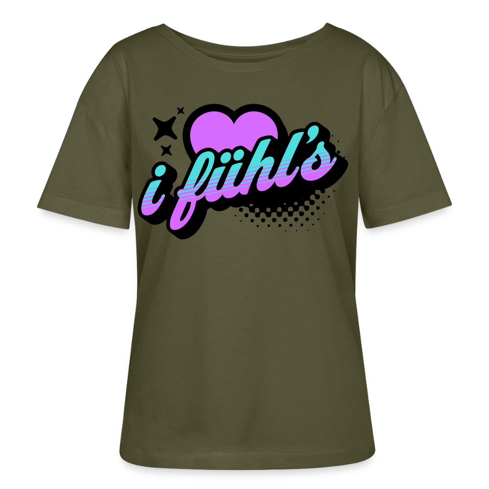 i fühl‘s Design – Rundhals Frauen Bio-T-Shirt - Khaki