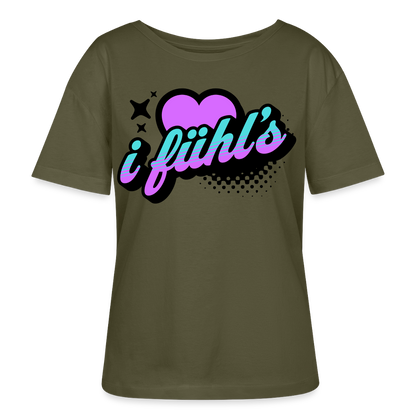 i fühl‘s Design – Rundhals Frauen Bio-T-Shirt - Khaki