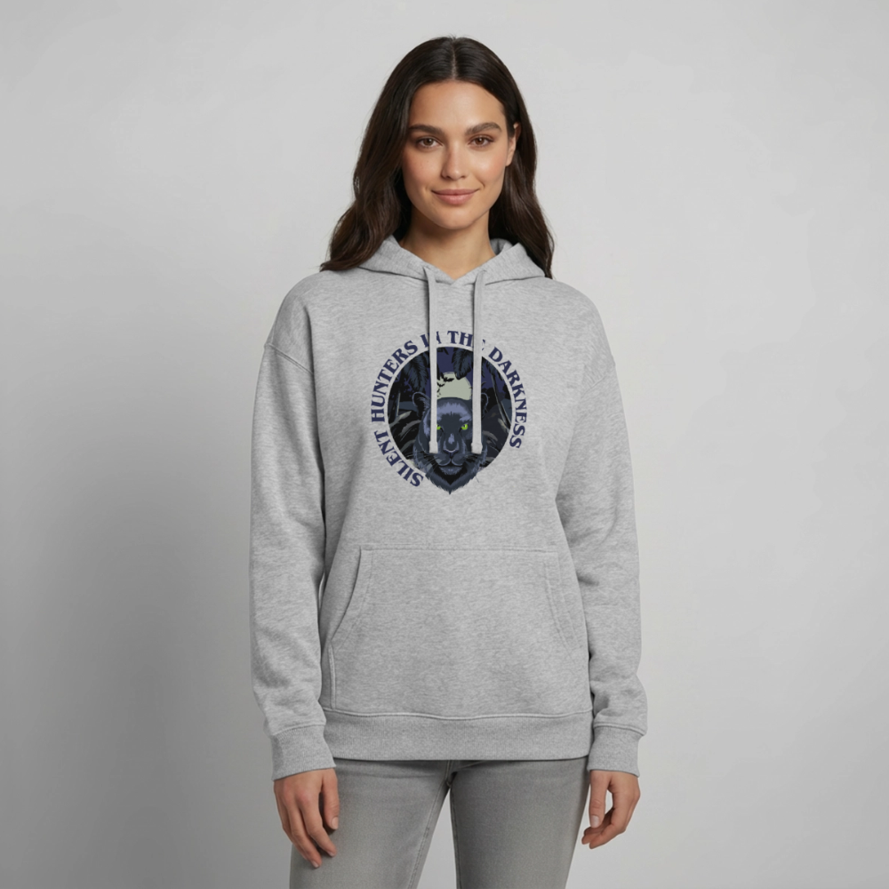 Silent Hunter Design – Oversized Unisex Hoodie - Grau meliert
