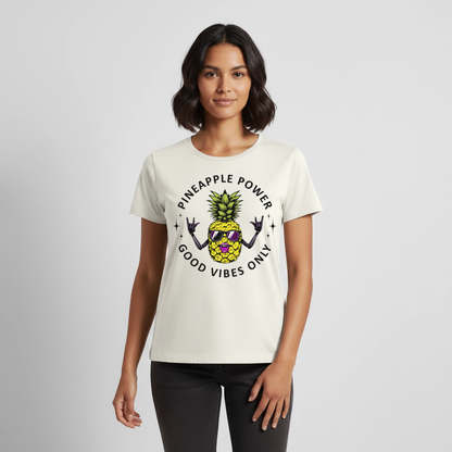 Pineapple Power Design – Frauen Premium T-Shirt - Naturweiß