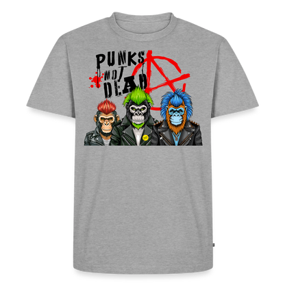 Punks Not Dead Design – Männer Premium T-Shirt - Grau meliert