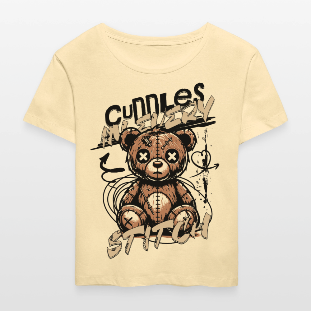 Bear Design – Rundhals Frauen Bio-T-Shirt - Creme