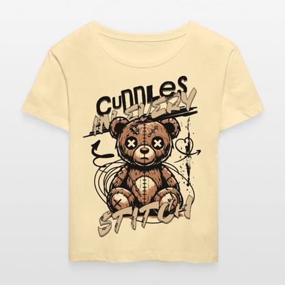 Bear Design – Rundhals Frauen Bio-T-Shirt - Creme