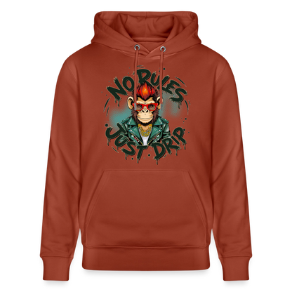 Monkey No Rules Design – Unisex Bio-Hoodie - Terrakotta