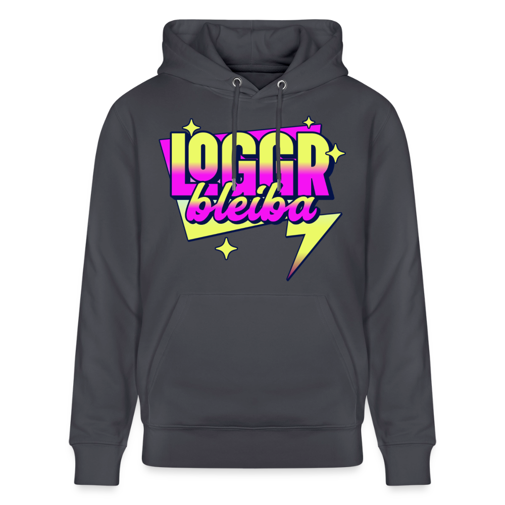 Logo bleibt Design – Unisex Bio-Hoodie - Indigoblau