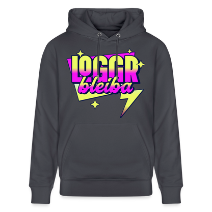Logo bleibt Design – Unisex Bio-Hoodie - Indigoblau