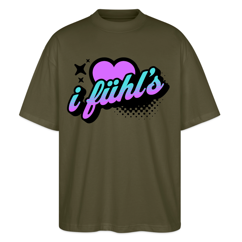 i fühl‘s Design – Oversized Unisex Bio T-Shirt - Khaki