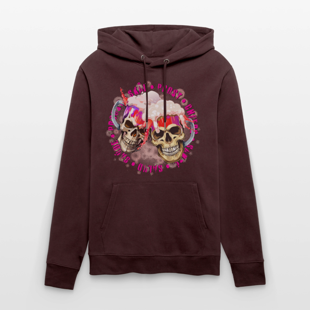 Party Skull Design Pink – Unisex Bio-Hoodie - Maroon