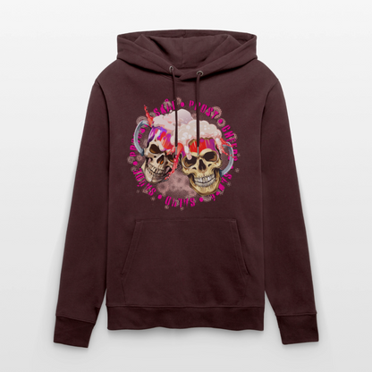 Party Skull Design Pink – Unisex Bio-Hoodie - Maroon