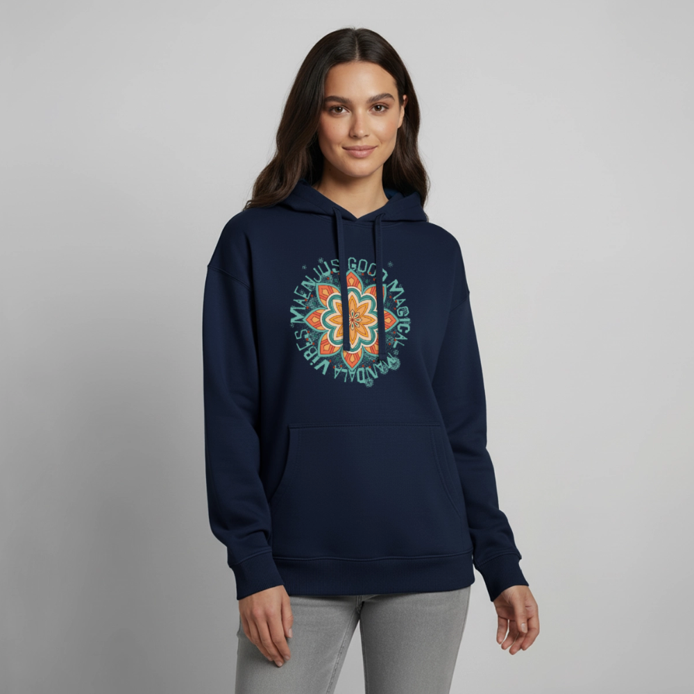 Mandala Türkis Design – Oversized Unisex Hoodie - Navy