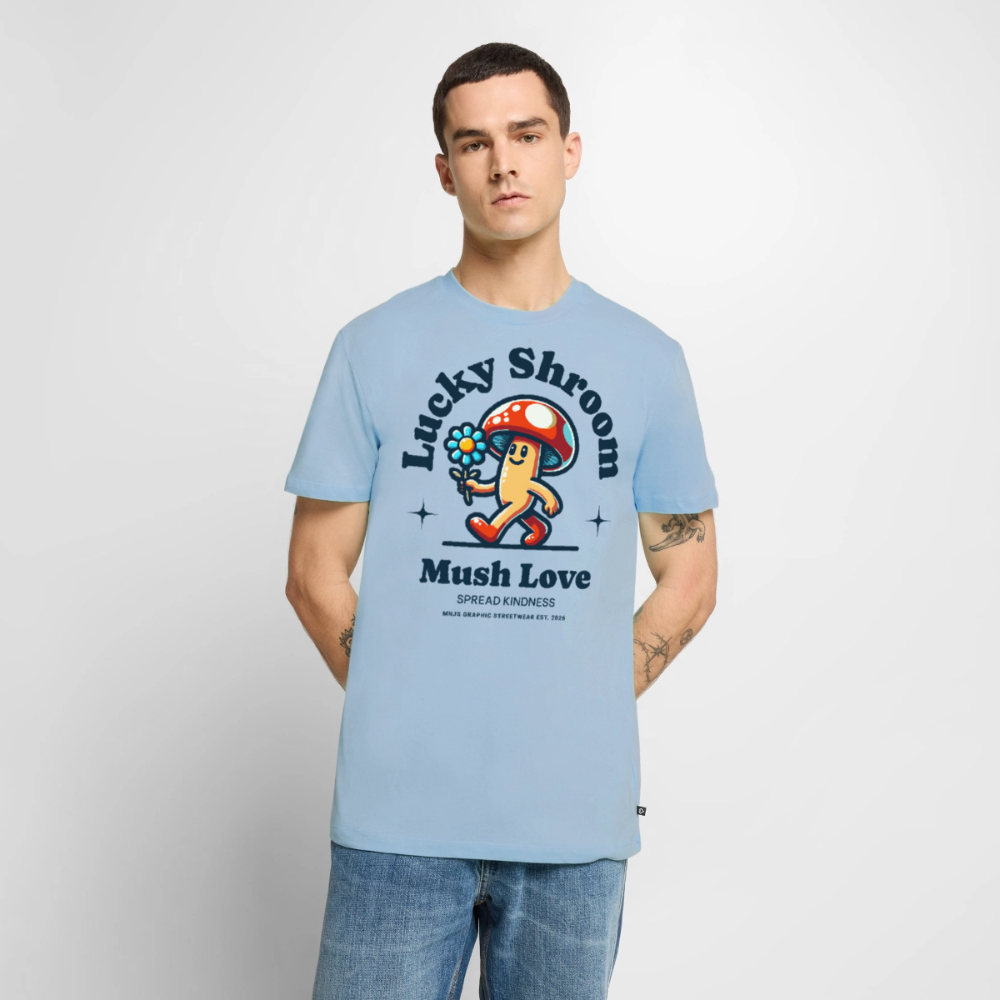 Lucky Shroom Design – Männer Premium T-Shirt - Hellblau