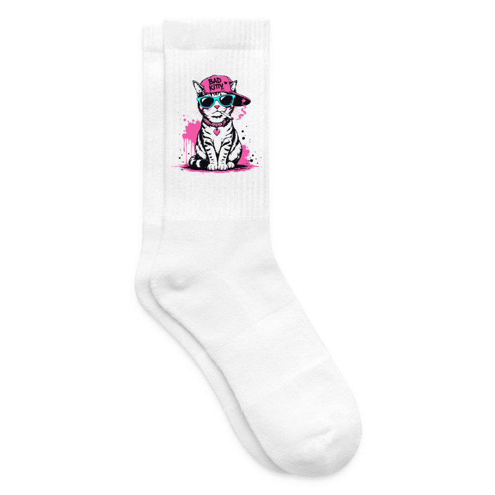 Bad Kitty Design – Tennissocken - Weiß