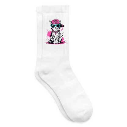 Bad Kitty Design – Tennissocken - Weiß