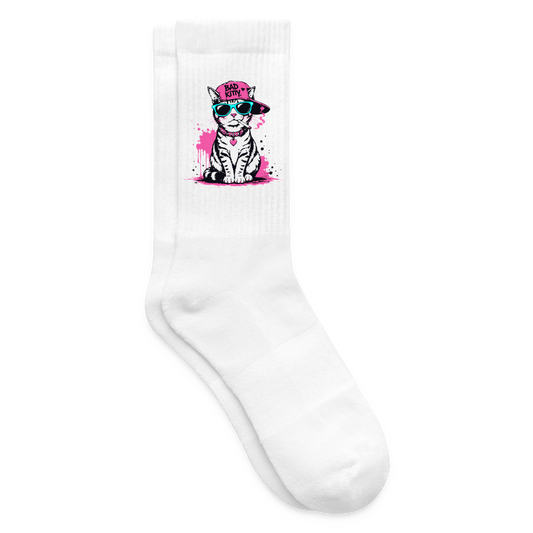 Bad Kitty Design – Tennissocken - Weiß