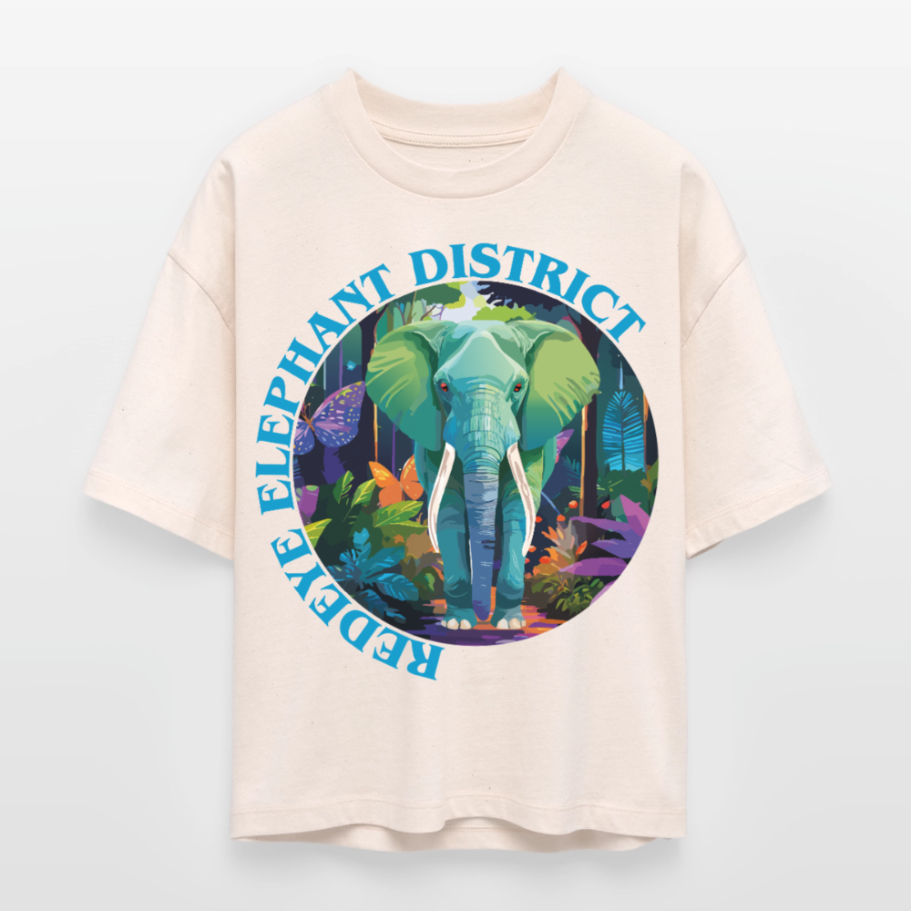 Elephant Design – Frauen Boxy Bio-T-Shirt - Natur