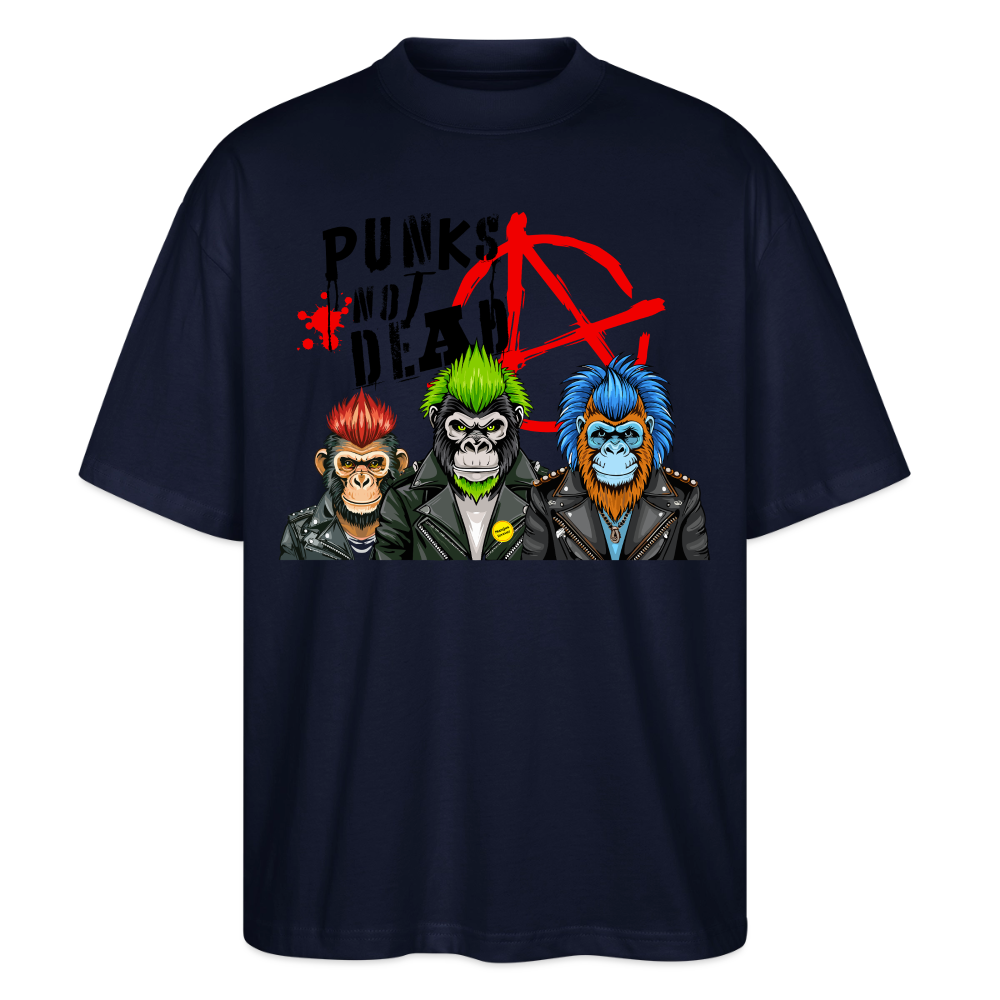 Punks Not Dead Design – Oversized Unisex Bio T-Shirt - Navy