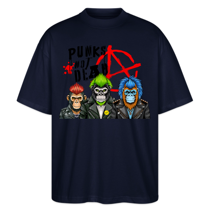 Punks Not Dead Design – Oversized Unisex Bio T-Shirt - Navy