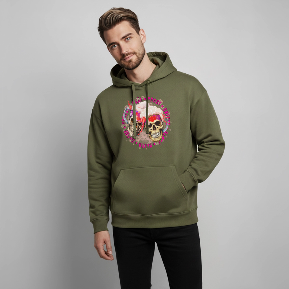 Party Skull Design Pink – Oversized Unisex Hoodie - Khaki